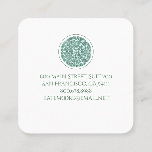 マンダラヨガの宇宙のシンボル スクエア名刺 (裏面)