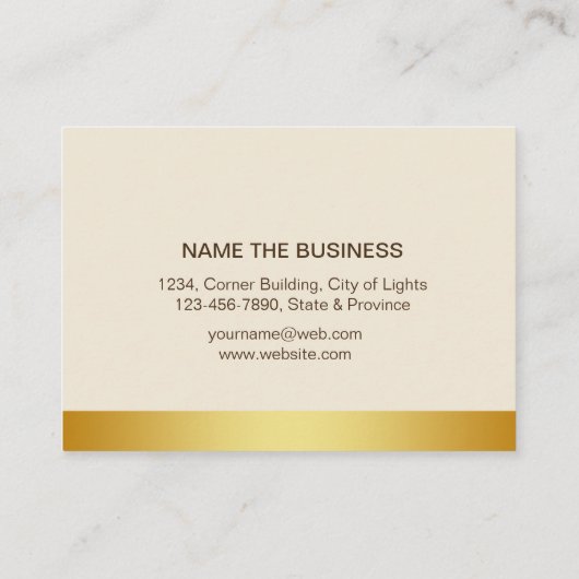 マンダラヨガインストラクタークラシックロータスフローラ金ゴールド 名刺 (裏面)