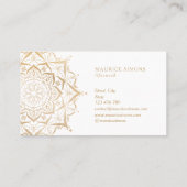 マンダラヨガインストラクターヨガ先生 名刺 (裏面)