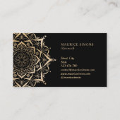 マンダラヨガインストラクターヨガ先生 名刺 (裏面)