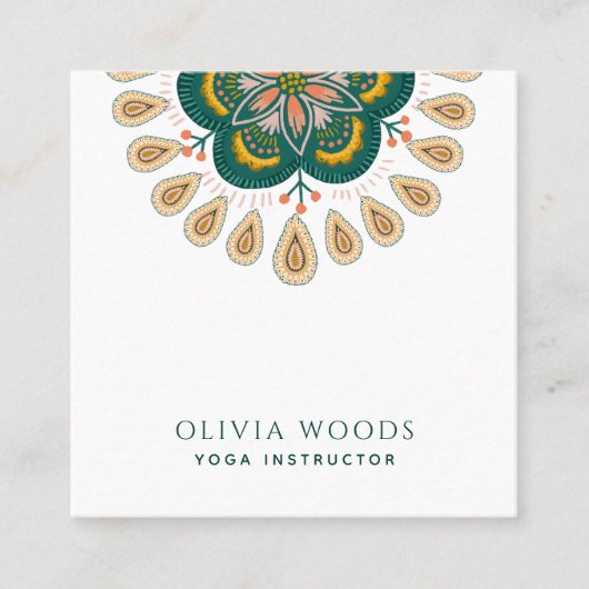 マンダラヨガインストラクター スクエア名刺 (正面)