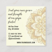 マンダラヨガスタジオライトイエローパステルカラー スクエア名刺 (裏面)