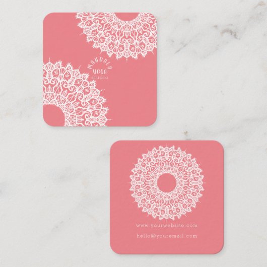 マンダラヨガスタジオ スクエア名刺 (正面/裏面)