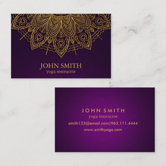 マンダラヨガモダンインストラクタービジネス 名刺 (正面/裏面)