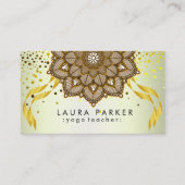 マンダラヨガ先生ロータス刺繍ホリスティック 名刺 (正面)