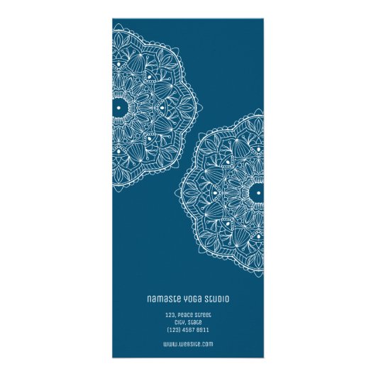 マンダラヨモダンガマッサージ霊気ティール（緑がかった色） ラックカード (裏面)