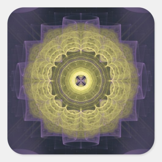 マンダララウンドパターン スクエアシール (正面)