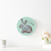 マンダララビットチョコレートアンドブルースクロック ラウンド壁時計 (ホーム)