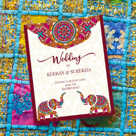 マンダラランゴリ象の予算結婚式招待状