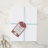 マンダラランゴリ象結婚式の引き出物 ギフトタグ (より糸付き)