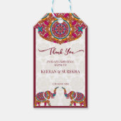 マンダラランゴリ象結婚式の引き出物 ギフトタグ (正面)