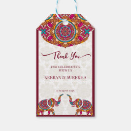 マンダラランゴリ象結婚式の引き出物 ギフトタグ