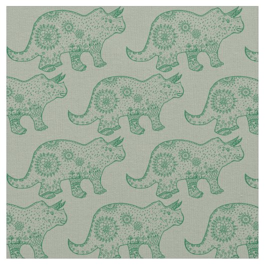マンダララ恐竜の生地 ファブリック (クローズアップ)