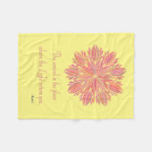 マンダラルーミウニング引用文 フリースブランケット (正面(横))