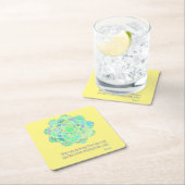 マンダラルーミジョイ引用文 スクエアペーパーコースター (インサイチュ)