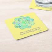 マンダラルーミジョイ引用文 スクエアペーパーコースター (アングル)