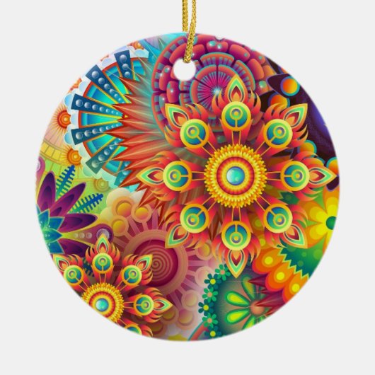 マンダラレインボーカラー セラミックオーナメント (正面)