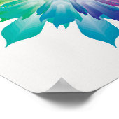 マンダラレインボーカラー – 花 – エネルギー – 調和 ポスター (角)