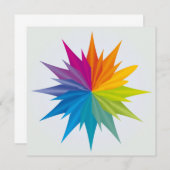 マンダラレインボーカラー – 花 – エネルギー – 調和 招待状 (正面/裏面)