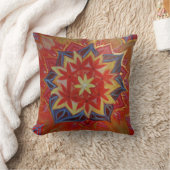 マンダラレッドフローラ クッション (ブランケット)