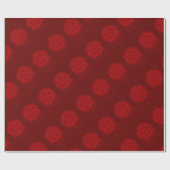 マンダラレッドマルーンインディアン ラッピングペーパー (フラット)