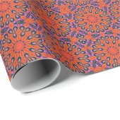 マンダラレトロオレンジヒップスター ラッピングペーパー (ロールコーナー)