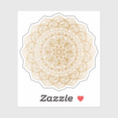 マンダラレトロ手描き金ゴールド入れ シール (シート)