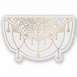 マンダラレトロ手描き金ゴールド入れ シール