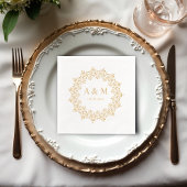 マンダラレースモノグラカスタマイズム結婚ズ 箔ナプキン