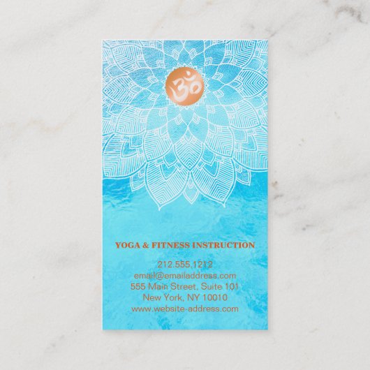 マンダラロゴカスタマイズヨガインストラクター 名刺 (裏面)