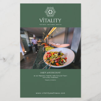 マンダラロゴフォレストグリーンエレガントプロフェッショナル チラシ