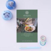 マンダラロゴフォレストグリーンエレガントプロフェッショナル チラシ (シングル)