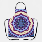 マンダラロゼットフローラトリップ（幻覚体験）のようなレトロヒッパイボホ エプロン (正面)