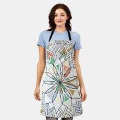 マンダラロゼットレトロヒッパイボホシックボヘミア エプロン (着用した状態)