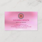 マンダラロータスエレガントロゴヨガインストラクター 名刺 (裏面)