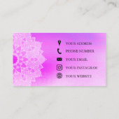 マンダラロータスエレガントロゴヨガインストラクター 名刺 (裏面)