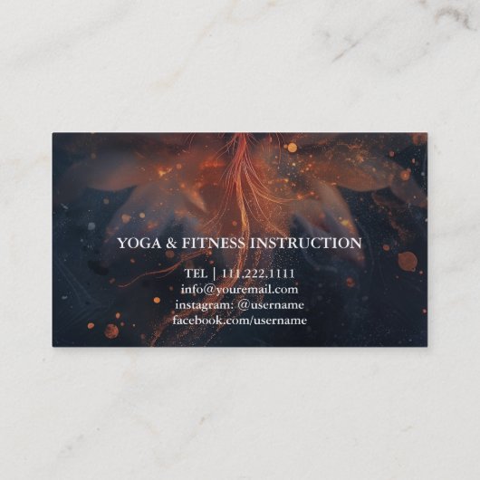 マンダラロータスカスタマイズヨガインストラクター 名刺 (裏面)