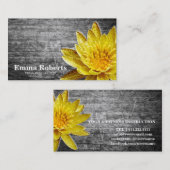 マンダラロータスカスタマイズ木製ヨガインストラクター 名刺 (正面/裏面)