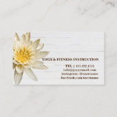 マンダラロータスカスタマイズ木製ヨガインストラクターB 名刺 (裏面)