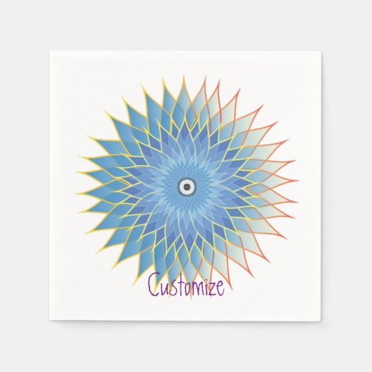 マンダラロータスブロッサムサンダー_コーブ スタンダードカクテルナプキン (正面)