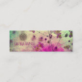 マンダラワイルドフラワーフェミニンプロファイルカード スキニー名刺 (正面)