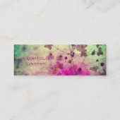 マンダラワイルドフラワーフェミニンプロファイルカード スキニー名刺 (裏面)