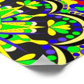 マンダラヴィンテージトライバルシームレスパターン図 ポスター (角)