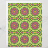 マンダラ万華鏡のように千変万化するパターンスクラップブック紙 (正面/裏面)