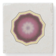 マンダラ万華鏡のように千変万化するパターンデザインパープルオングレー