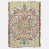 マンダラ万華鏡のように千変万化するパターンモザイク – 毛布 (正面縦)