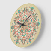 マンダラ万華鏡のように千変万化するパターン – ウォールクロック (傾斜)