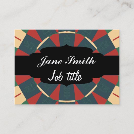 マンダラ万華鏡のように千変万化するパターン 名刺 (正面)