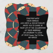 マンダラ万華鏡のように千変万化するパターン 招待状 (正面/裏面)