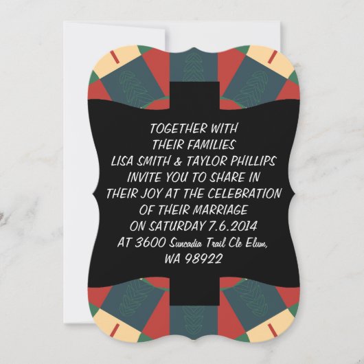 マンダラ万華鏡のように千変万化するパターン 招待状 (正面)